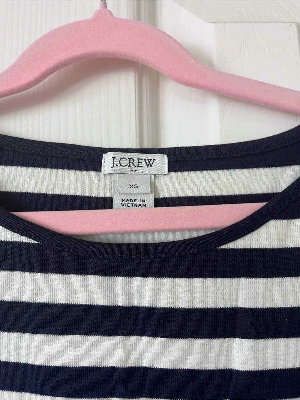 J. Crew Navy and White Boatneck Striped Tank Top, size XS